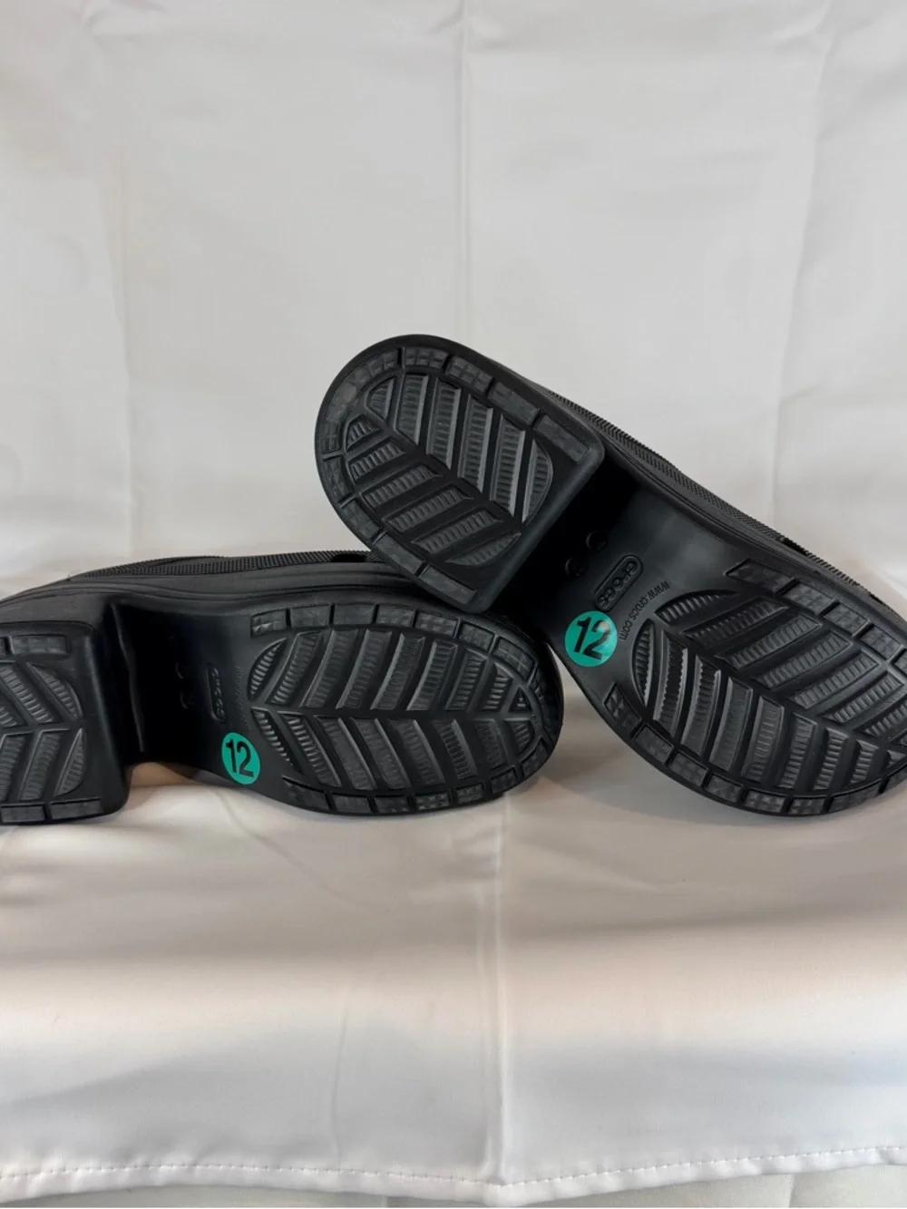 CROCS Women’s Size 12 Shoes Mule Platform Style Slip-On NEW Black Chunky